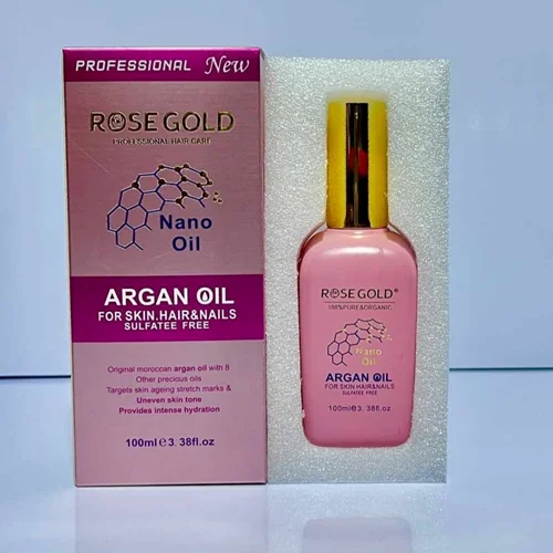 روغن ارگان رزگلد 100 میل /مو/پوست/ناخن OIL ARGAN ROSE GOLD