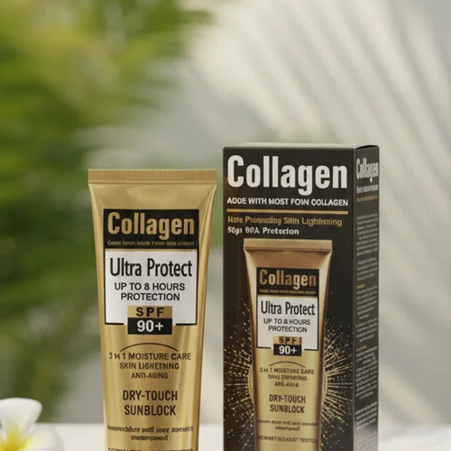 کرم ضد افتاب و کلاژن ساز 90 درصد وکالی | Collagen Collagen Ultra protect 3 in 1 wokali 100ml