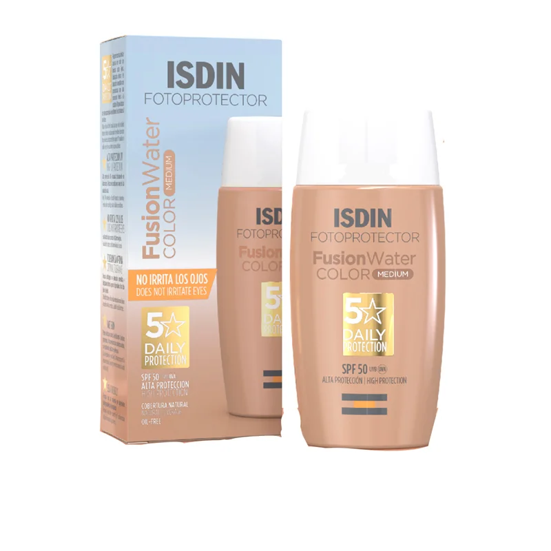 ضدآفتاب رنگ متوسط ایزدین فیوژن واتر SPF50 حجم 50 میلی لیتر