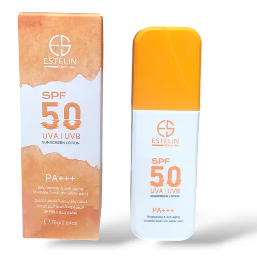 لوسیون ضد آفتاب استلین روشن کننده و ضد پیری Estelin Brighting & Anti aging Sunscreen Lotion spf90