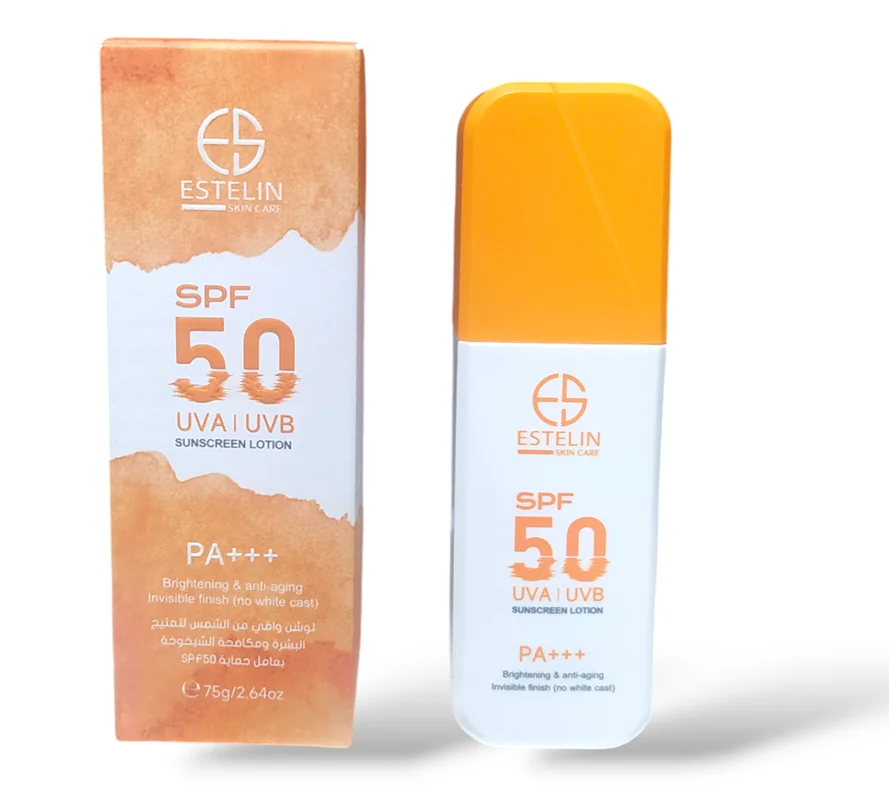 لوسیون ضد آفتاب استلین روشن کننده و ضد پیری Estelin Brighting & Anti aging Sunscreen Lotion spf90