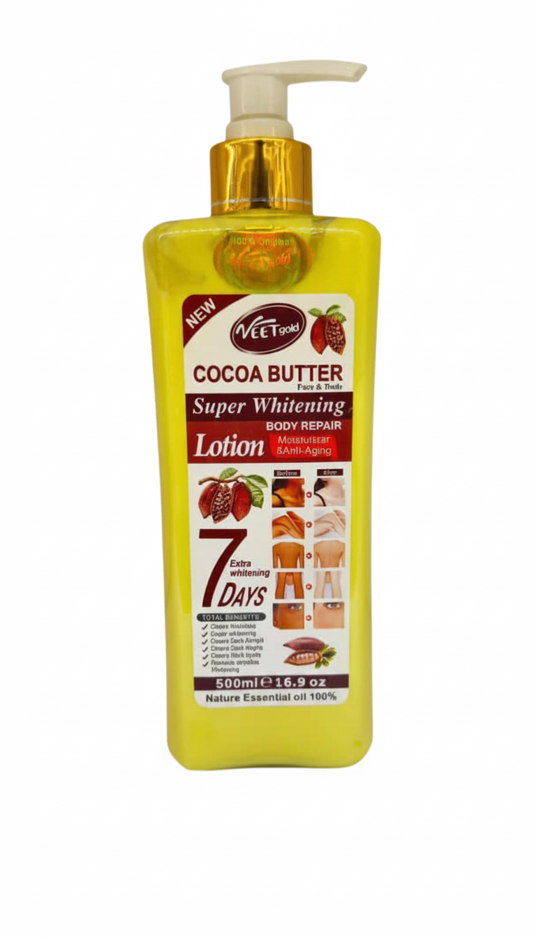 لوسیون روشن کننده ۷ روز کره کاکائو ویت گلد veet gold حجم ۵۰۰ میل