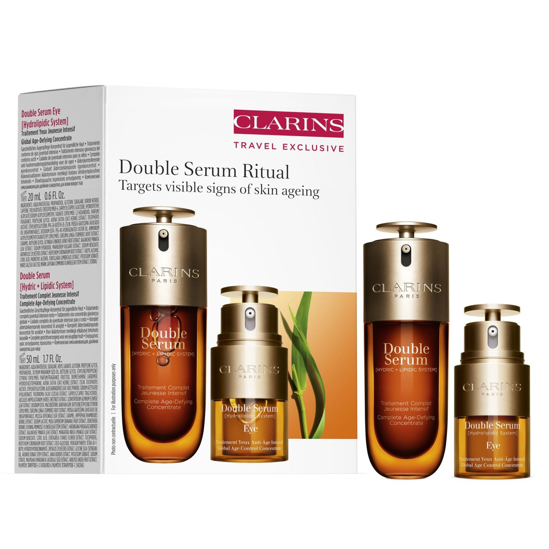 ست دبل سرم کلارنس - دور چشم و ضد چروک Clarins Double Serum Ritual Set - Travel Exclusive